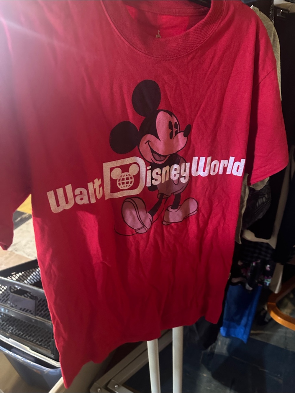 Disney Red Walt Disney World Mickey Mouse Short Sleeve Tee